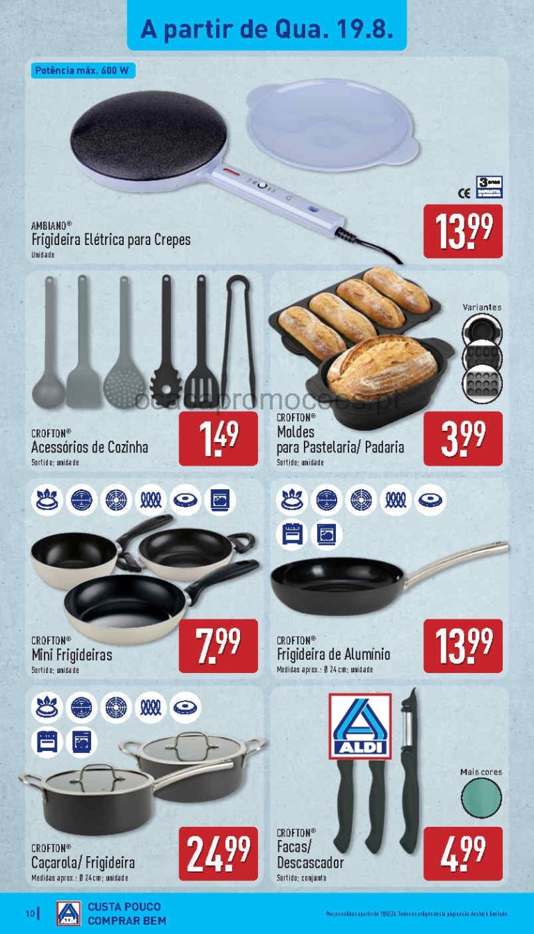 Folheto Aldi Cozinha – Antevisão Bazar Promoções 19 a 23 de agosto