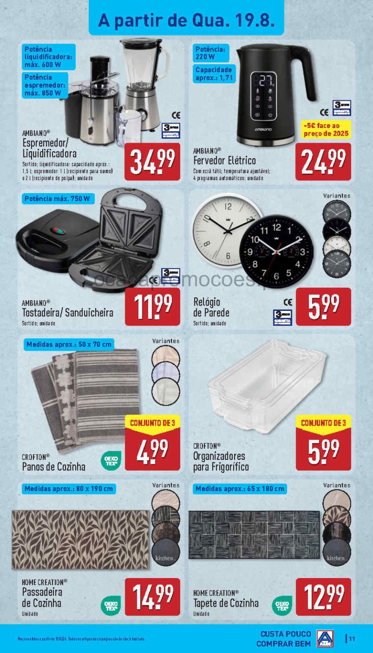 Folheto Aldi Bazar – Antevisão Promoções 19 a 23 de agosto
