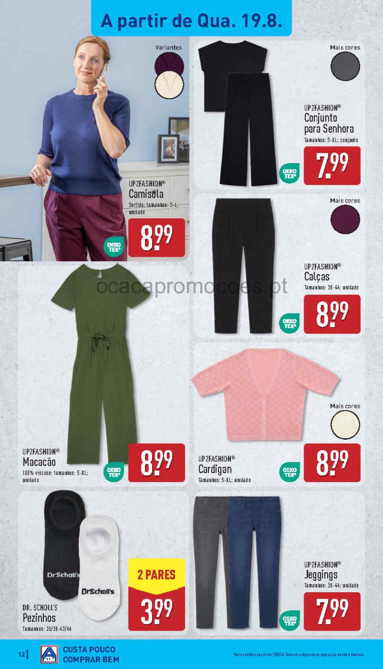 Folheto Aldi Moda – Antevisão Bazar Promoções 19 a 23 de agosto