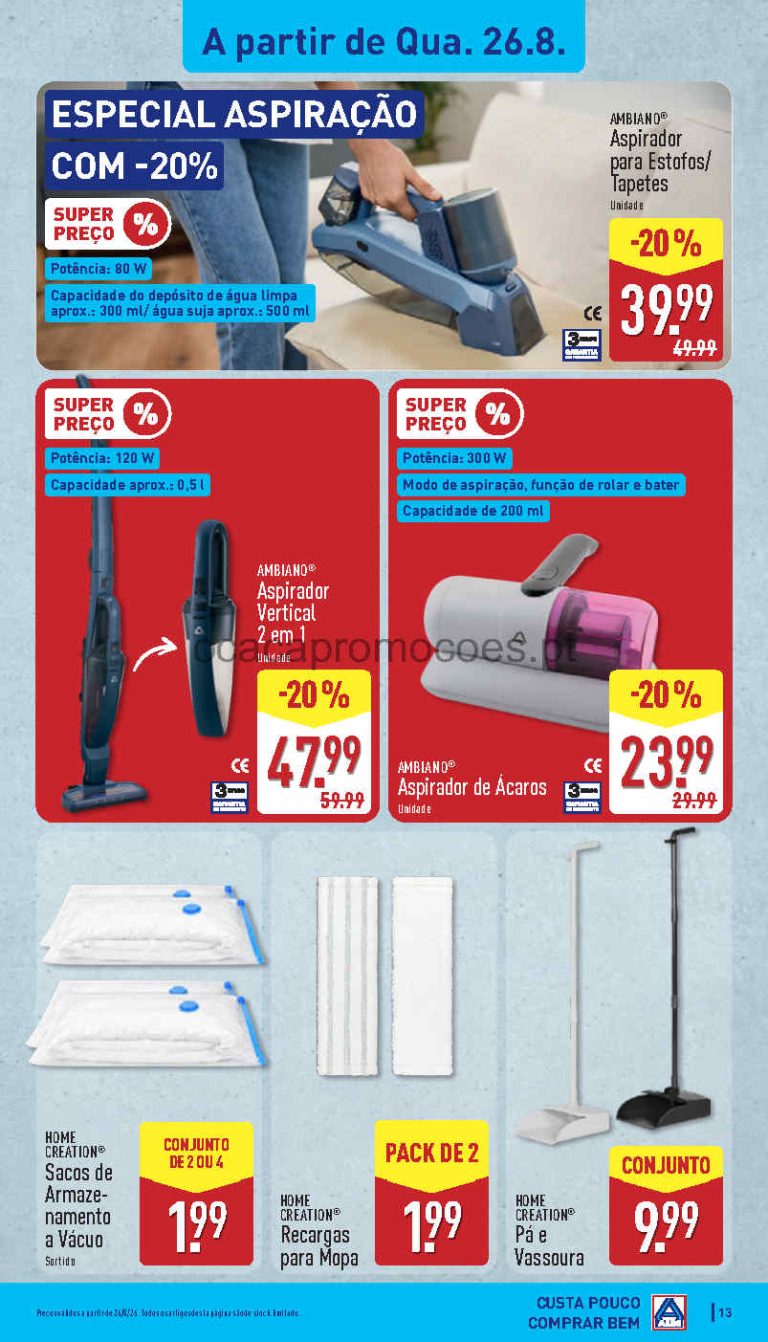 Folheto Aldi Bazar – Antevisão Promoções 26 a 30 de agosto