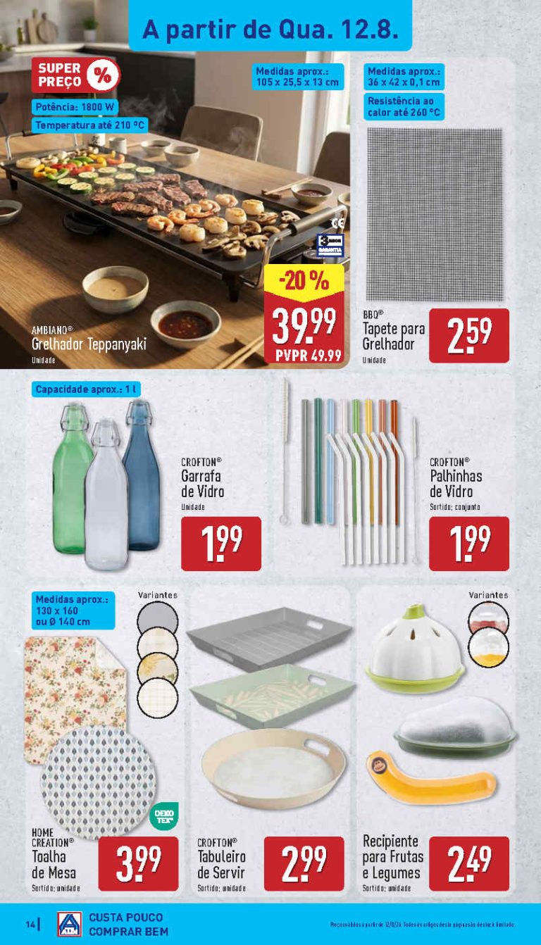 Folheto Aldi Cozinha bazar – Antevisão Promoções 12 a 16 de agosto