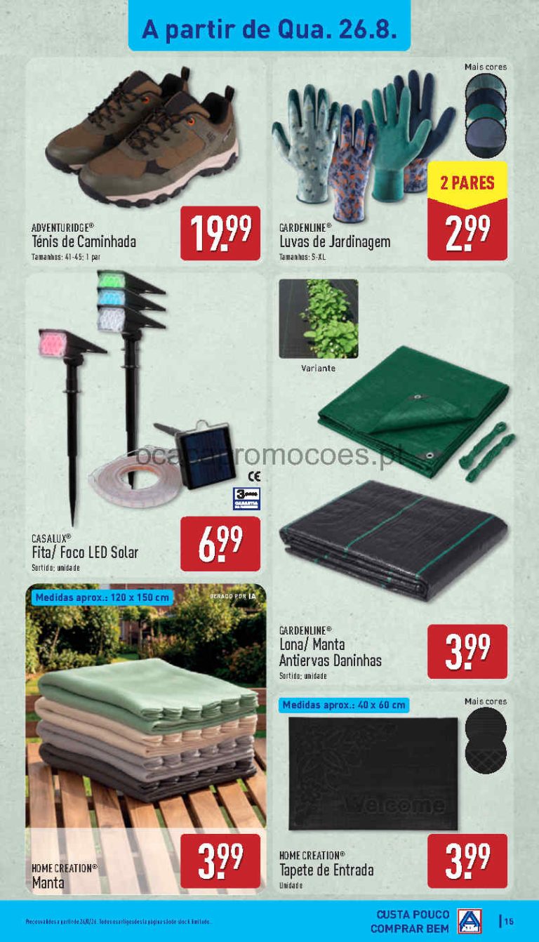 Folheto Aldi Jardim Bazar – Antevisão Promoções 26 a 30 de agosto