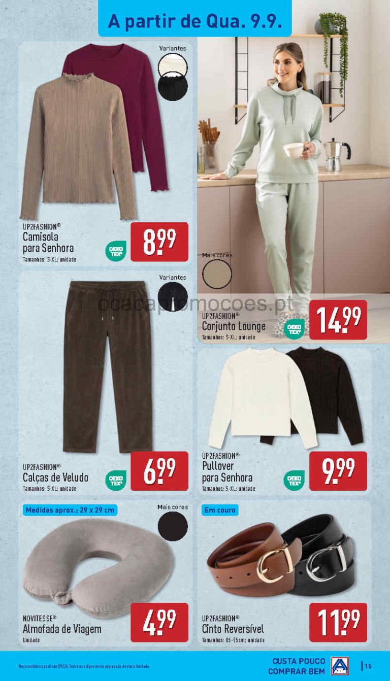 Folheto Aldi Moda – Antevisão Bazar Promoções 9 a 13 de setembro