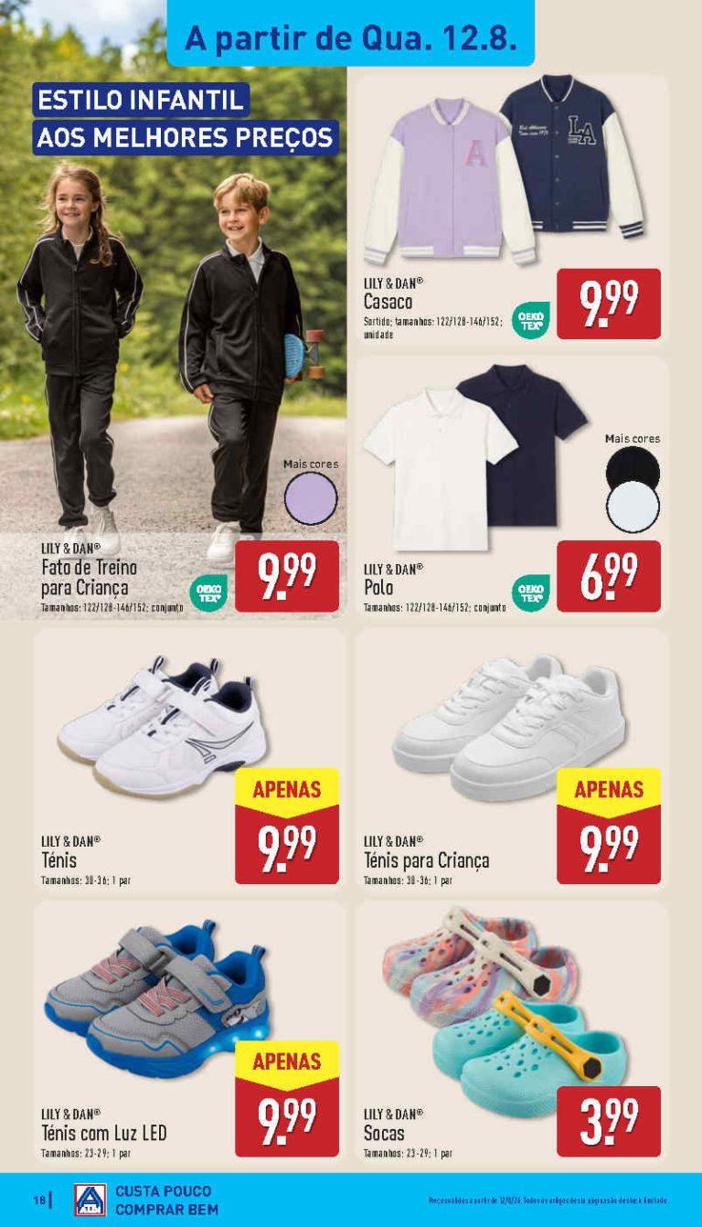 Folheto Aldi Moda bazar – Antevisão Promoções 12 a 16 de agosto