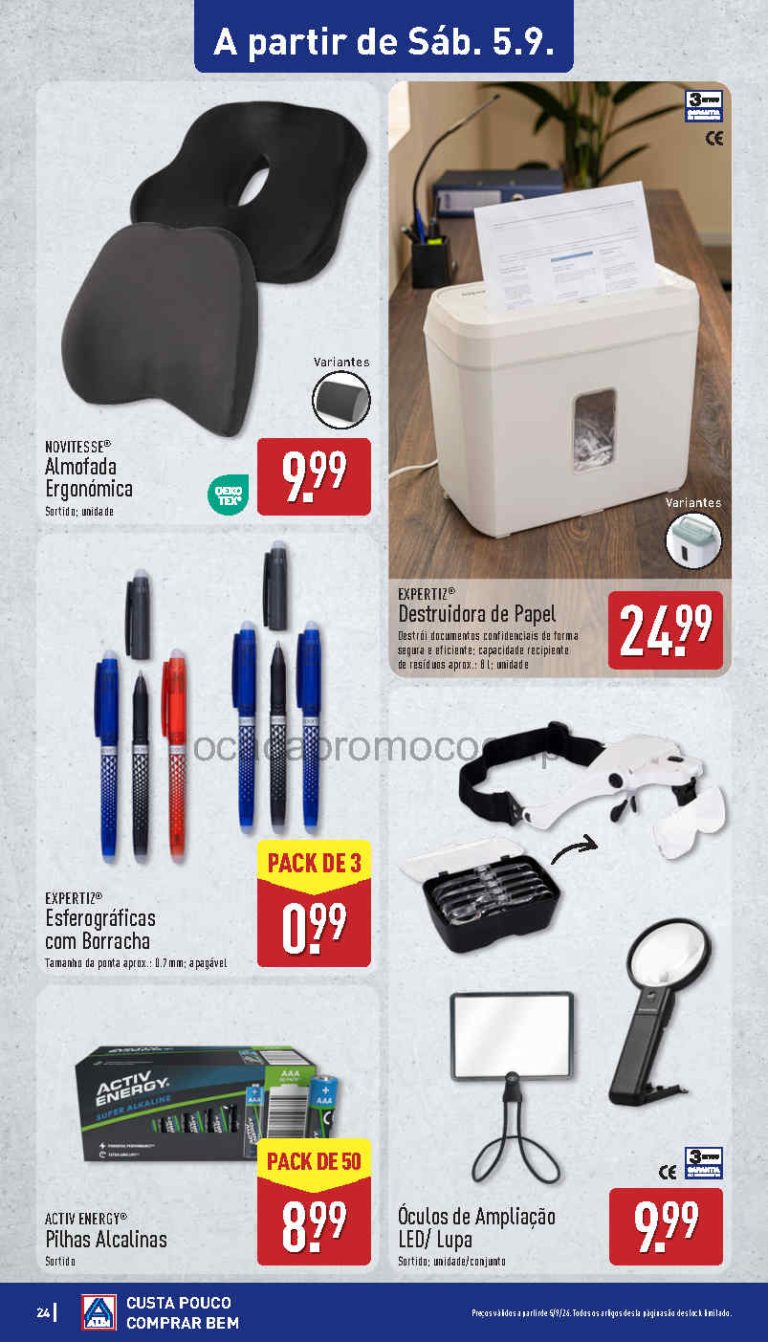Aldi Destaques – Antevisão Bazar Promoções 5 a 6 de setembro