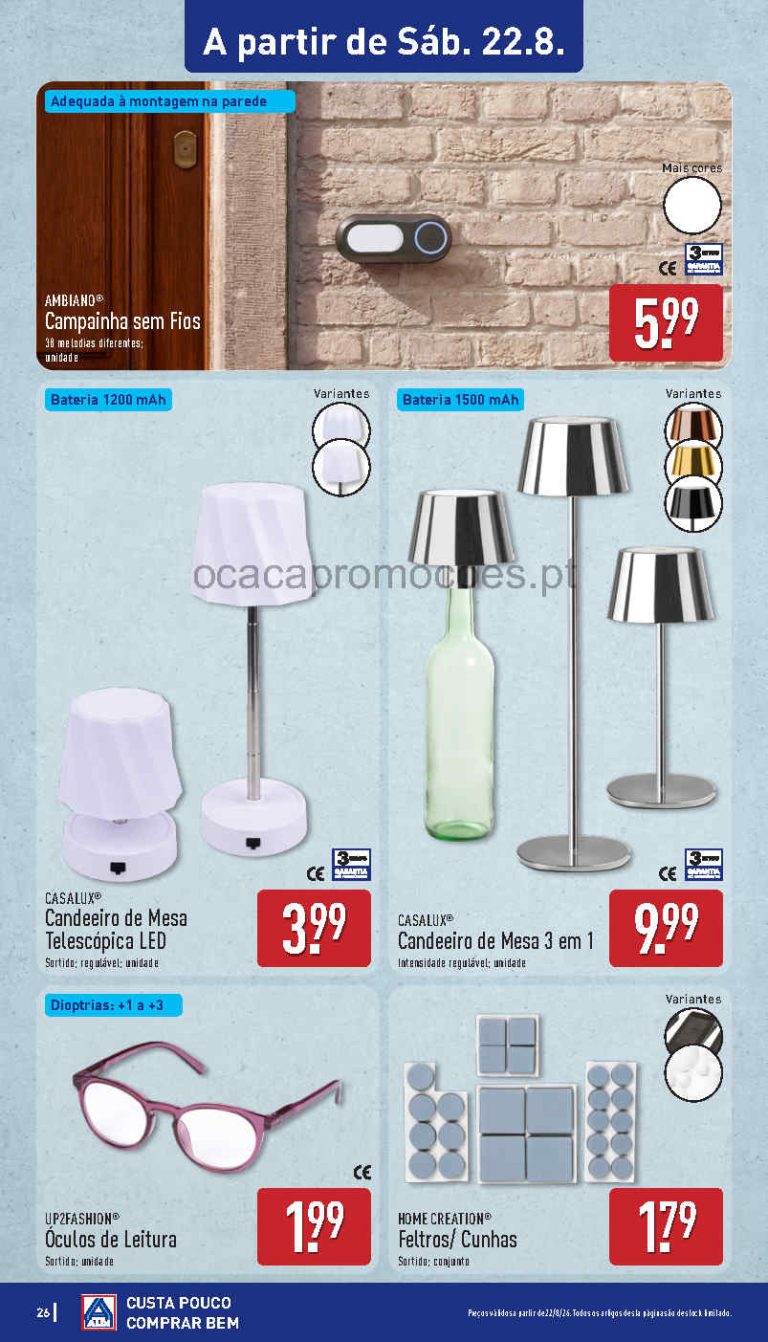 Folheto Aldi Casa Bazar – Antevisão Promoções 22 a 23 de agosto