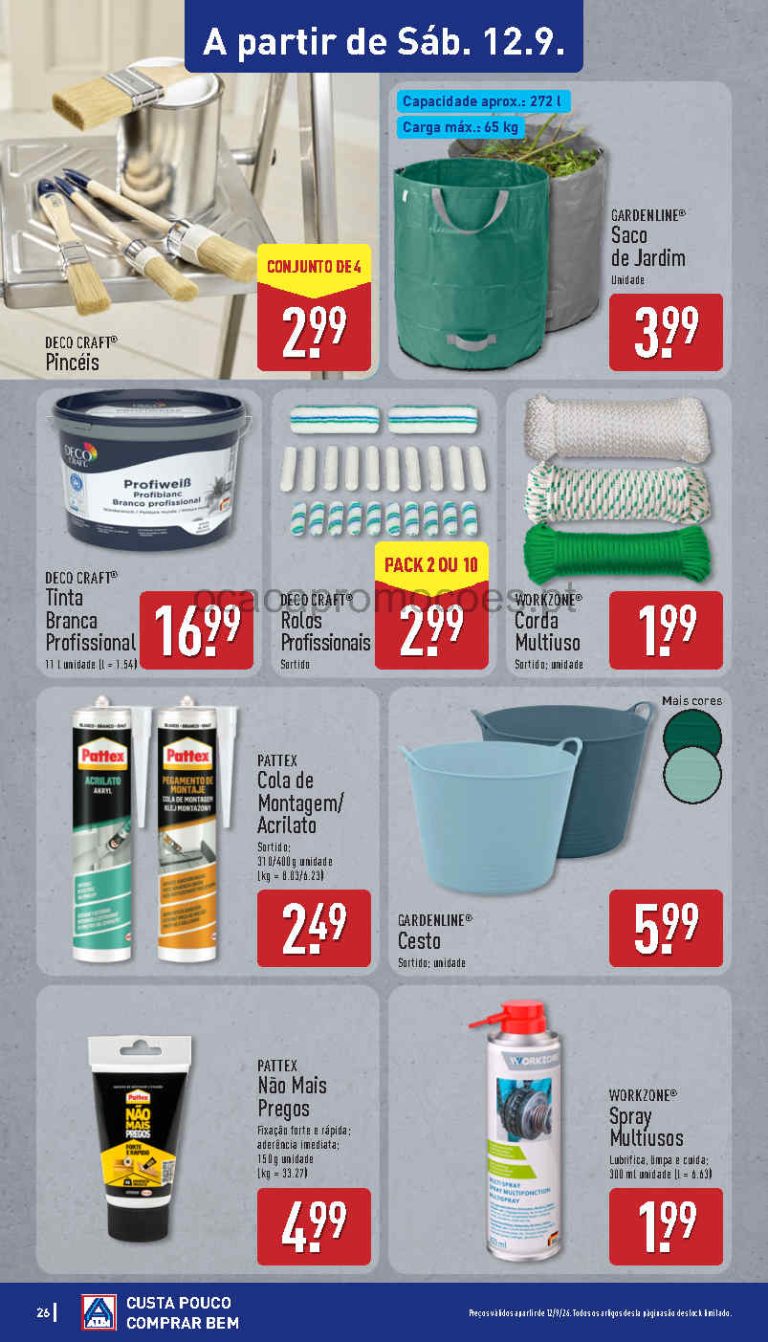 Folheto Aldi Achados Bazar – Antevisão Promoções 12 a 13 de setembro