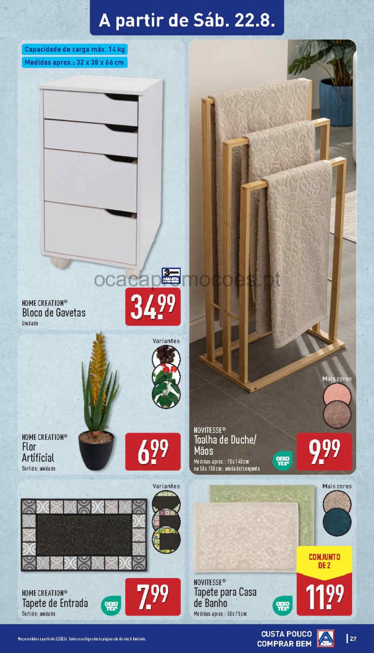 Folheto Aldi Bazar – Antevisão Promoções 22 a 23 de agosto