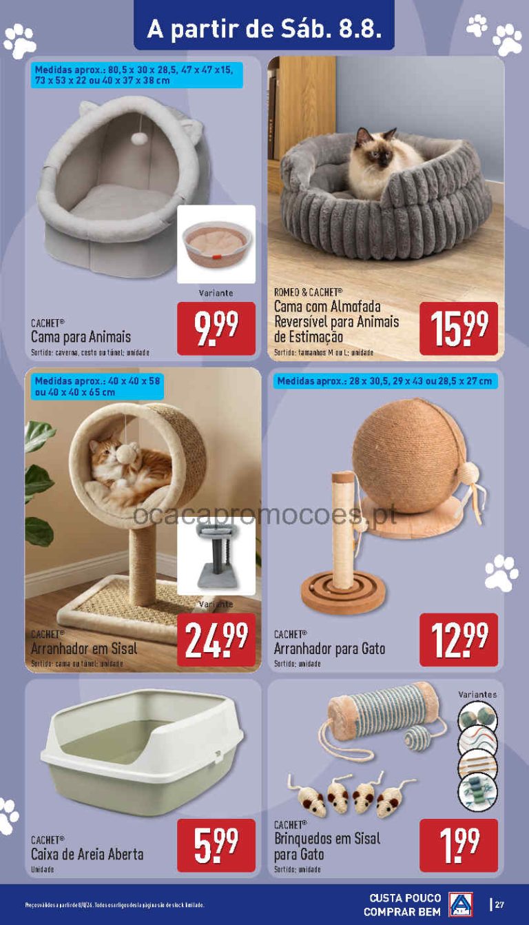 Folheto Aldi bazar Pets – Antevisão Promoções 8 a 9 de agosto