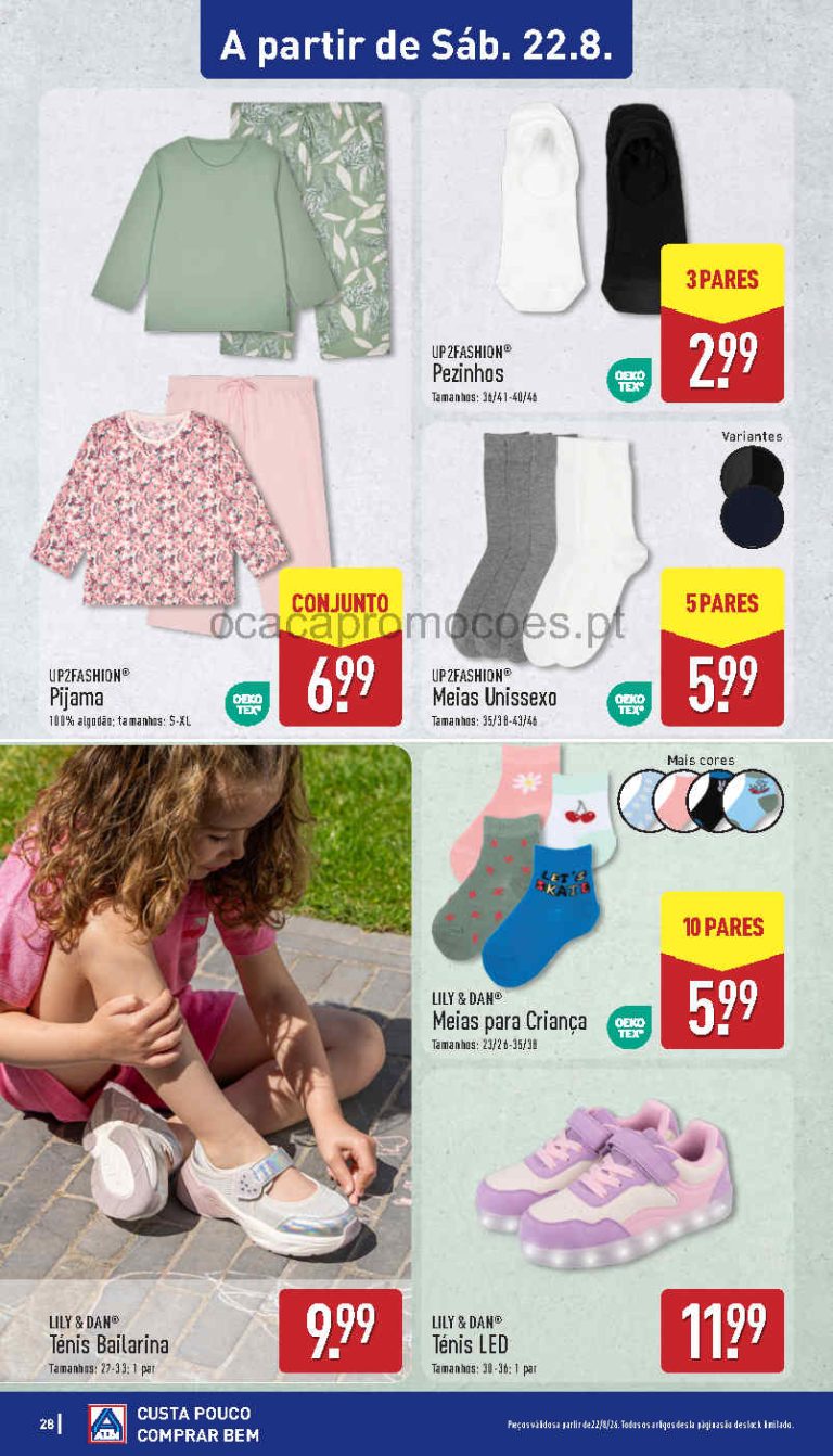 Folheto Aldi Moda – Antevisão Bazar Promoções 22 a 23 de agosto