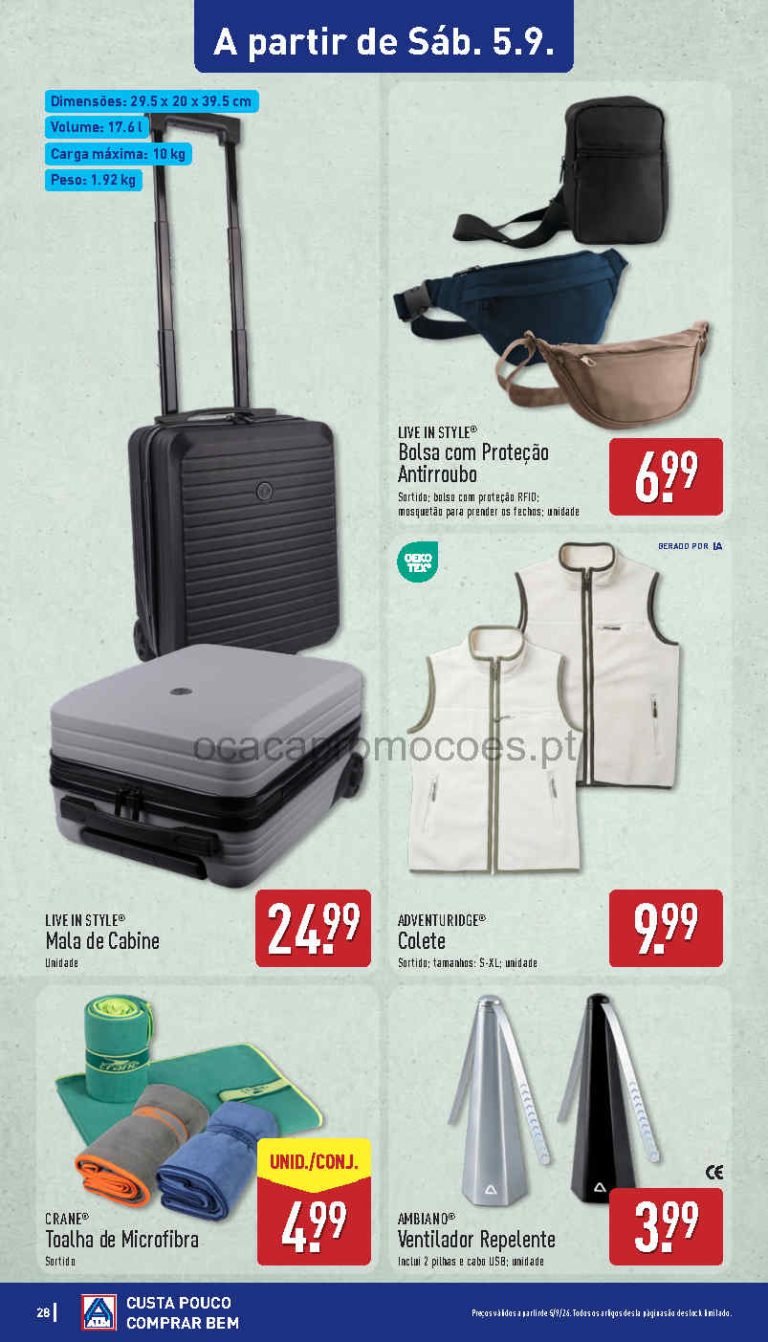 Folheto Aldi Achados Bazar – Antevisão Promoções de 5 a 6 setembro