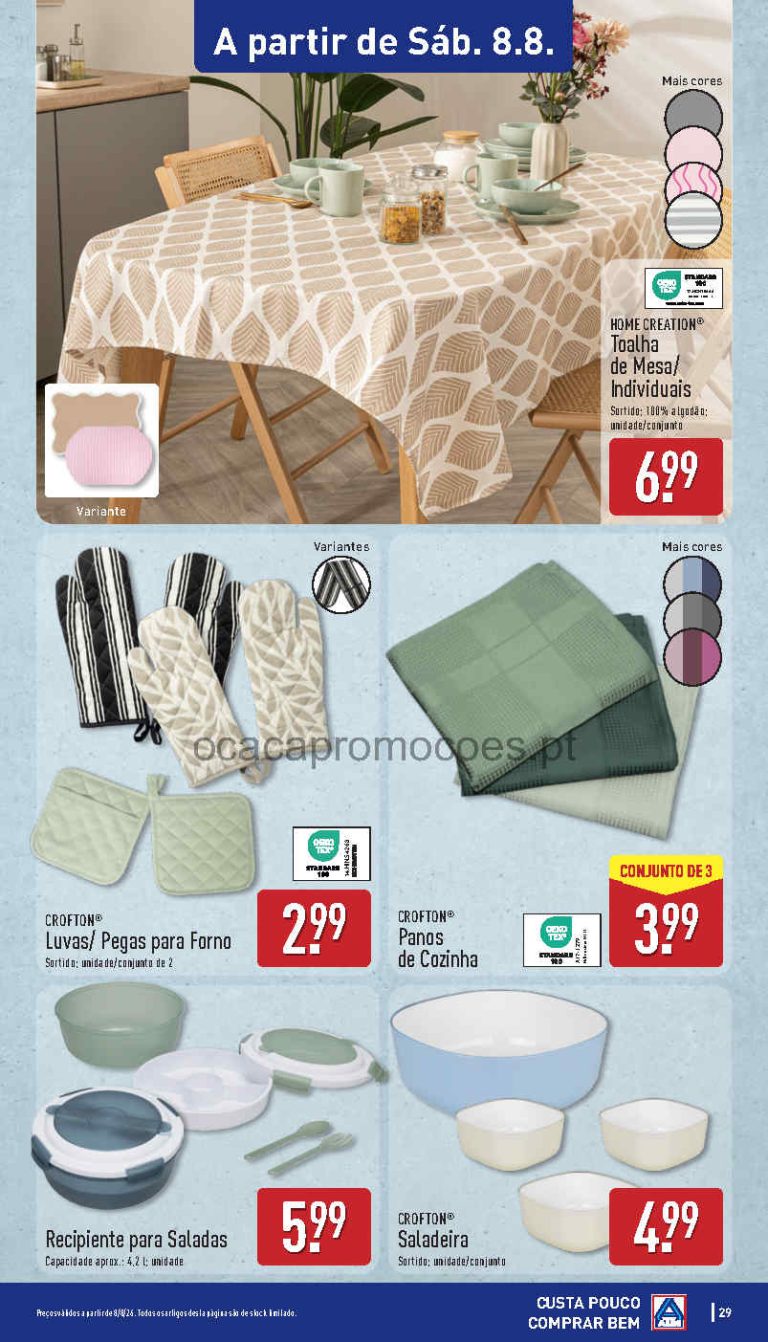 Folheto Aldi casa bazar – Antevisão Promoções 8 a 9 de agosto