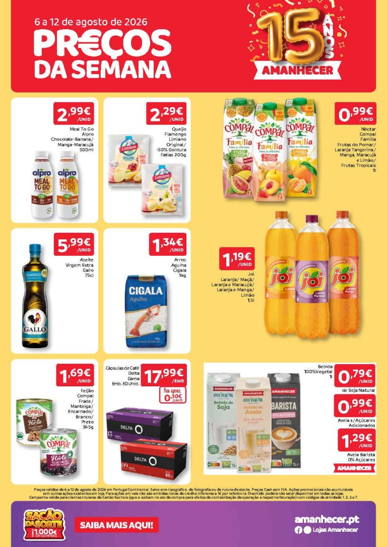 Folheto Amanhecer – Antevisão Promoções 6 a 12 de agosto
