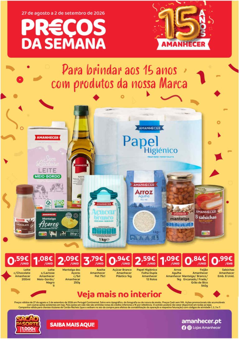 Folheto Amanhecer – Antevisão Promoções 27 agosto a 2 setembro