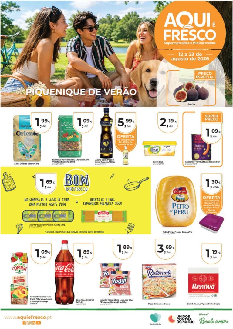 Folheto Aqui É Fresco – Antevisão Promoções 12 a 23 de agosto