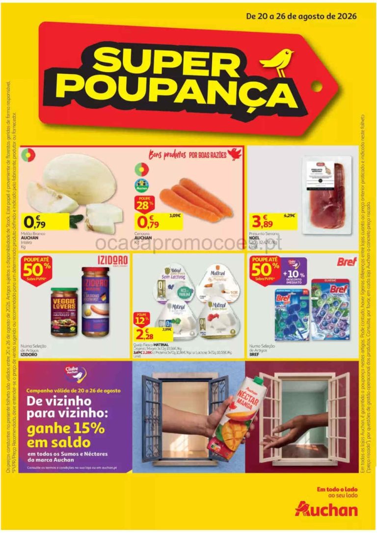 Folheto Auchan – Antevisão Promoções 20 a 26 de agosto