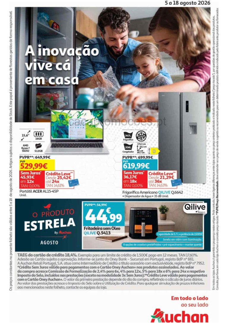 Folheto Auchan Box – Antevisão Promoções 5 a 18 de agosto