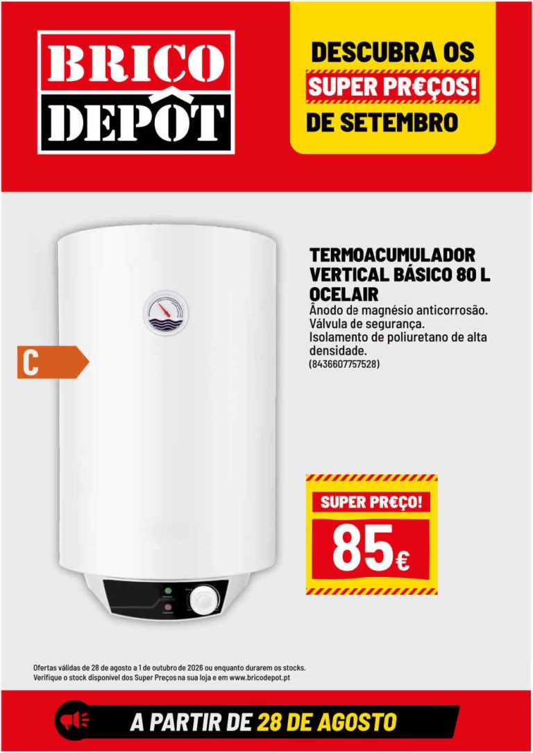 Folheto Brico Depôt – Antevisão Promoções 28 agosto a 1 outubro