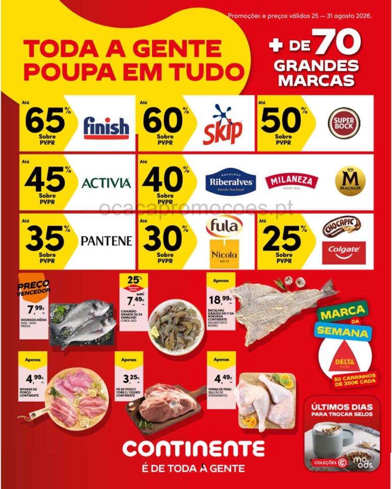 Folheto Continente Madeira – Antevisão Promoções 25 a 31 de agosto