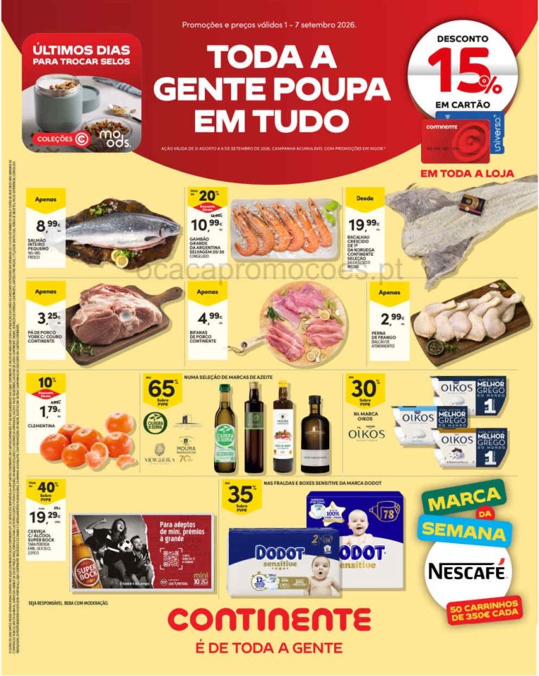 Folheto Continente Madeira – Antevisão Promoções 1 a 7 de setembro