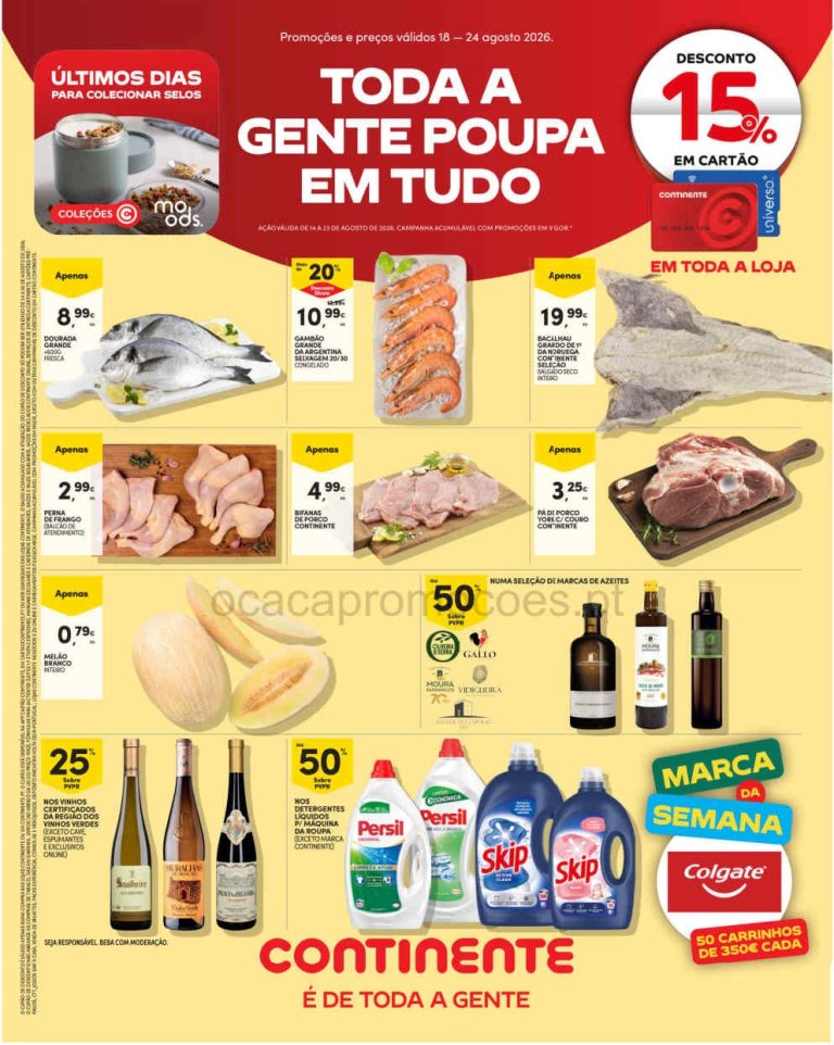 Folheto Continente Madeira – Antevisão Promoções 18 a 24 de agosto