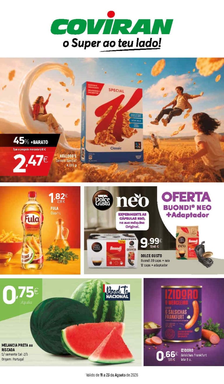 Folheto Coviran – Antevisão Promoções 11 a 23 de agosto