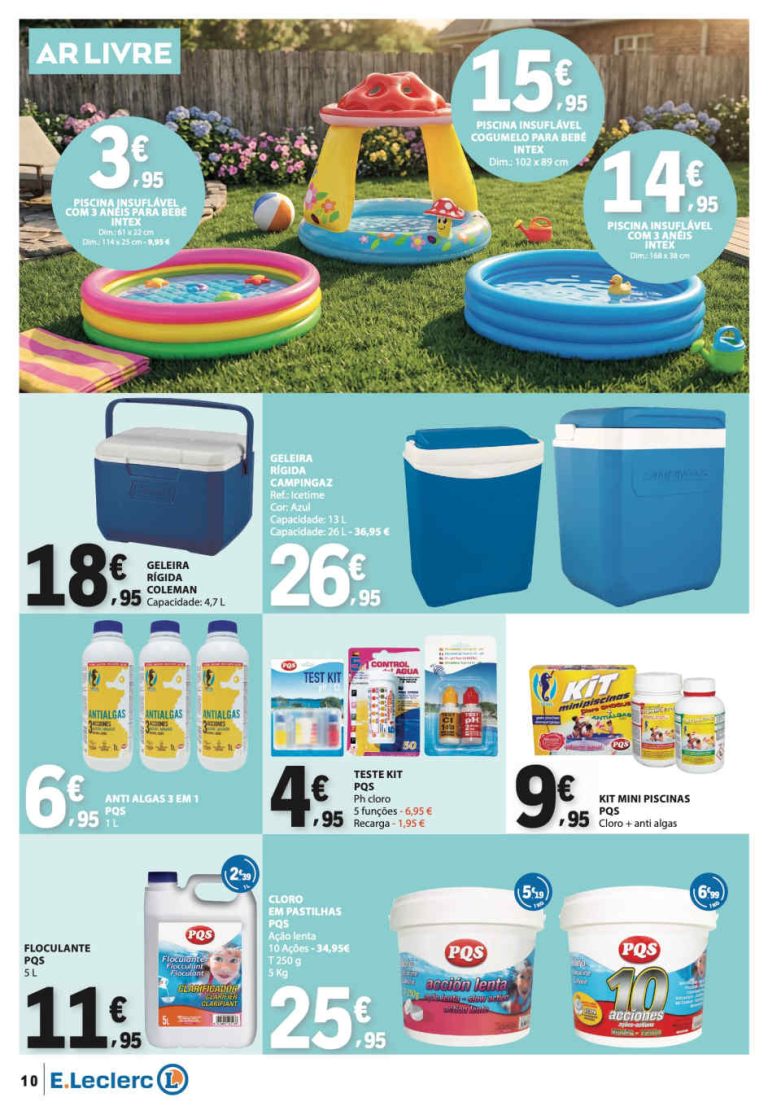 Folheto E Leclerc Ar Livre – Antevisão Promoções bazar até 12 de agosto