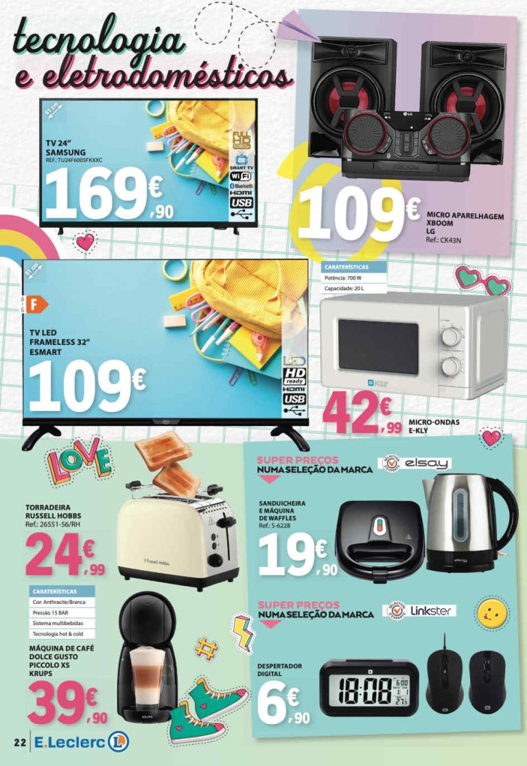 Folheto E Leclerc Tecnologia- Antevisão Promoções bazar até 13 de setembro