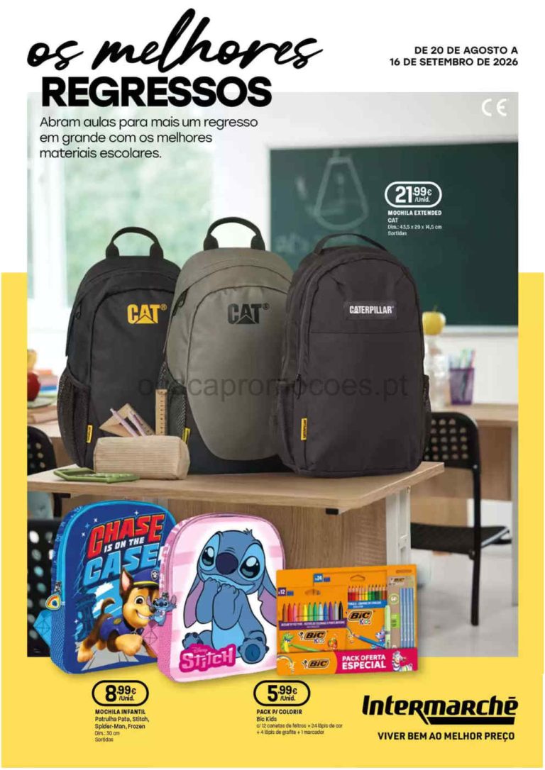 Folheto Intermarché Regresso às Aulas – Antevisão Promoções 20 agosto a 16 setembro