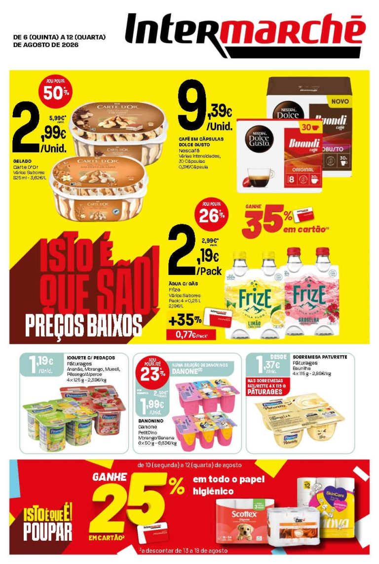 Folheto Intermarché Contact – Antevisão Promoções 6 a 12 de agosto