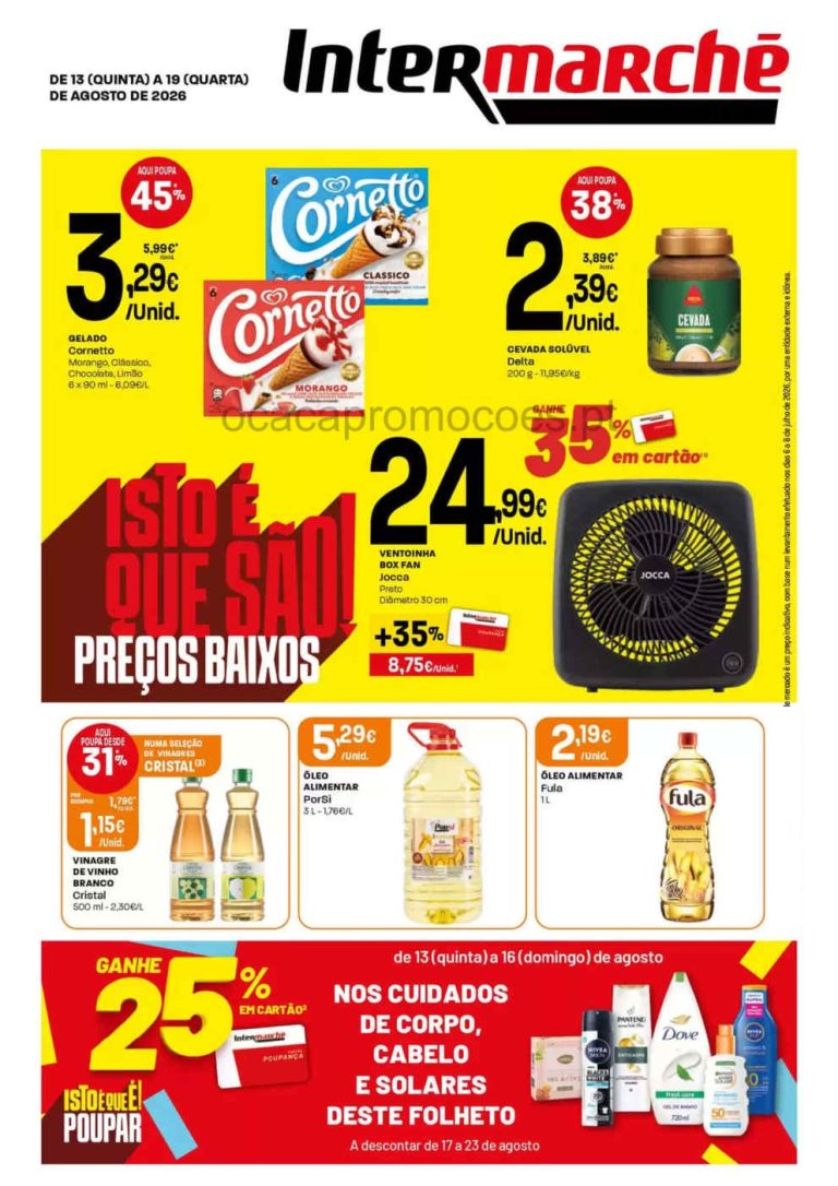 Folheto Intermarché – Antevisão Promoções 13 a 19 de agosto