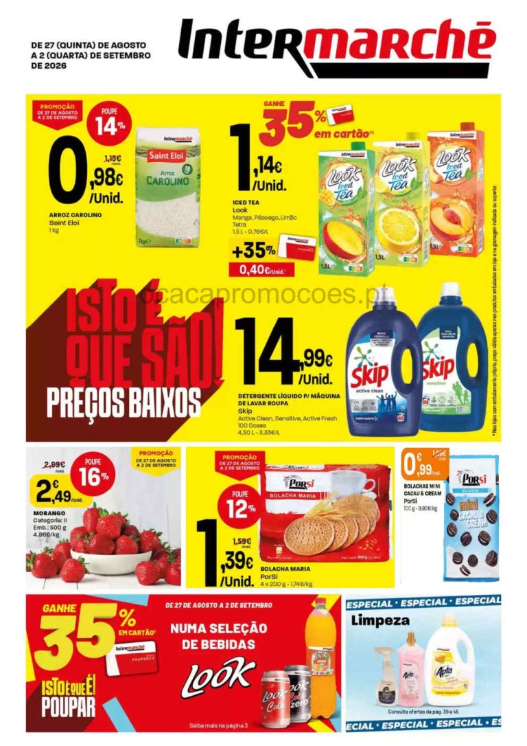 Folheto Intermarché – Antevisão Promoções 27 agosto a 2 setembro