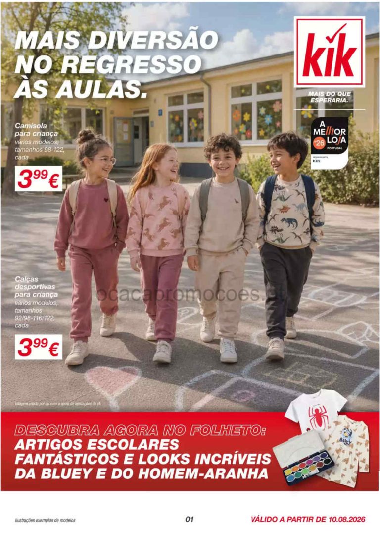 Folheto Kik Regresso às Aulas – Antevisão Promoções a partir 10 de agosto