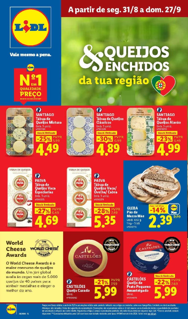 Folheto Lidl Sabores – Antevisão Promoções de 31 agosto a 27 setembro