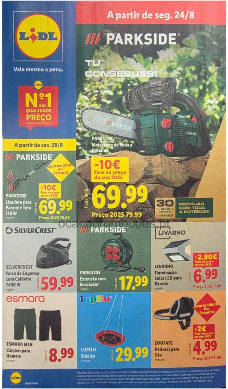 Folheto Lidl Bazar – Antevisão Promoções 24 agosto a 3 setembro