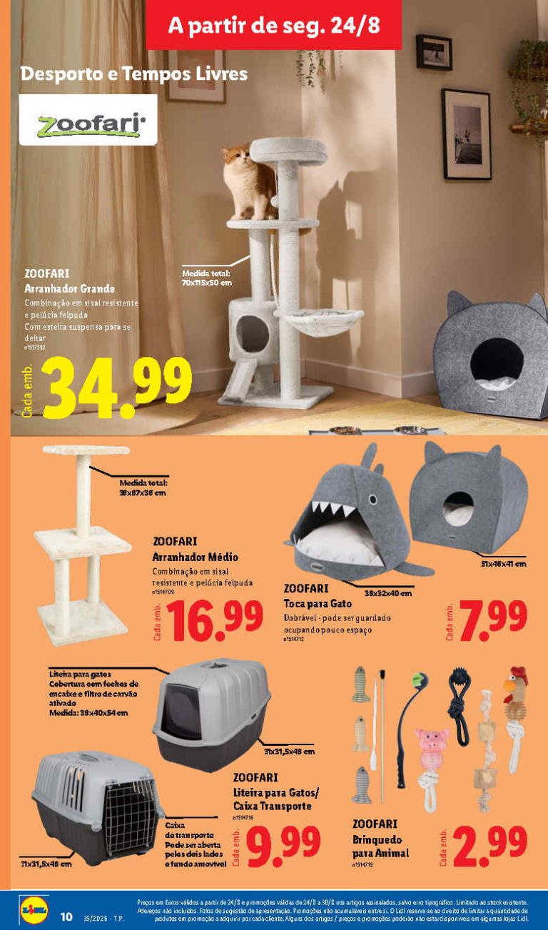 Folheto Lidl Bazar Pets – Antevisão Promoções 24 a 30 de agosto