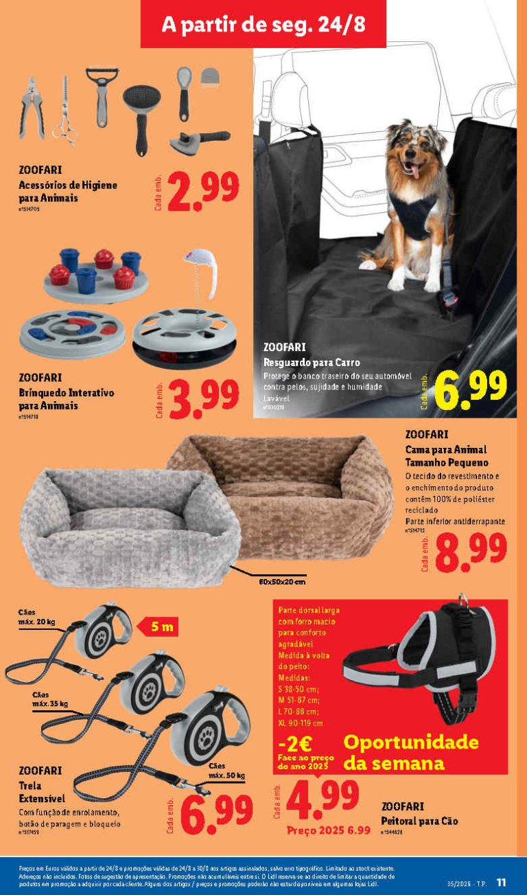 Folheto Lidl Especial Pets – Antevisão Bazar Promoções 24 a 30 de agosto