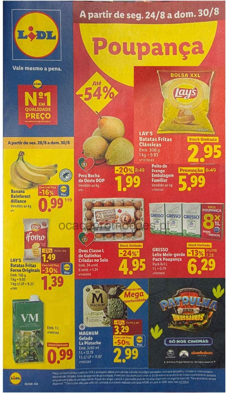 Folheto Lidl – Antevisão Promoções 24 a 30 de agosto