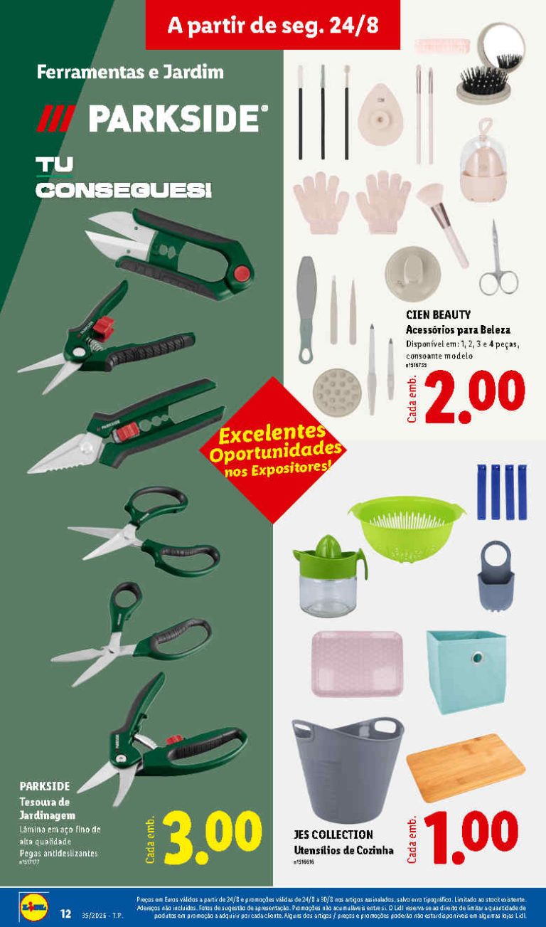 Folheto Lidl Utilitários – Antevisão Bazar Promoções 24 a 30 de agosto