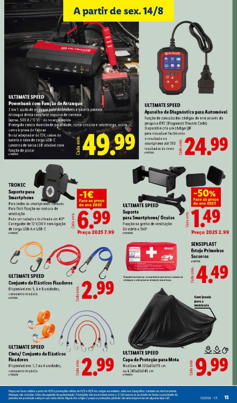 Folheto Lidl Auto – Antevisão Bazar Promoções de 14 a 20 agosto