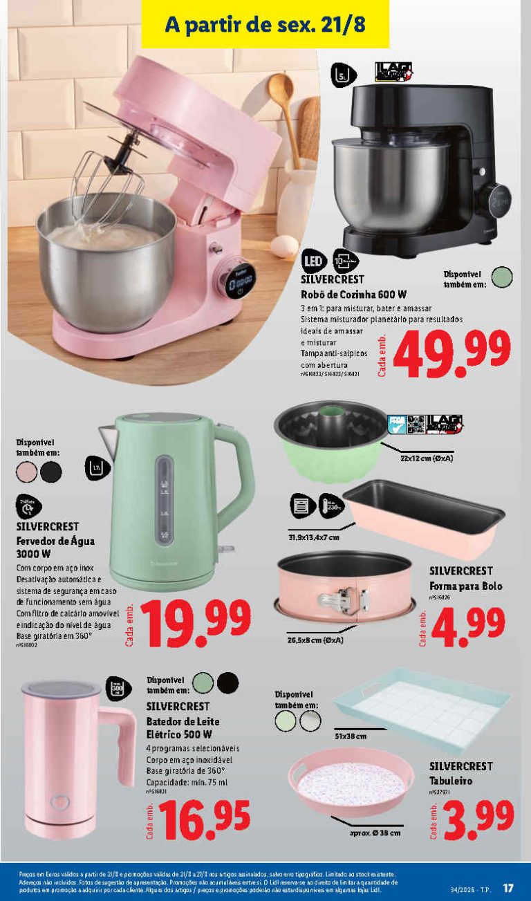 Folheto Lidl Cozinha Bazar – Antevisão Promoções de 21 a 27 de agosto
