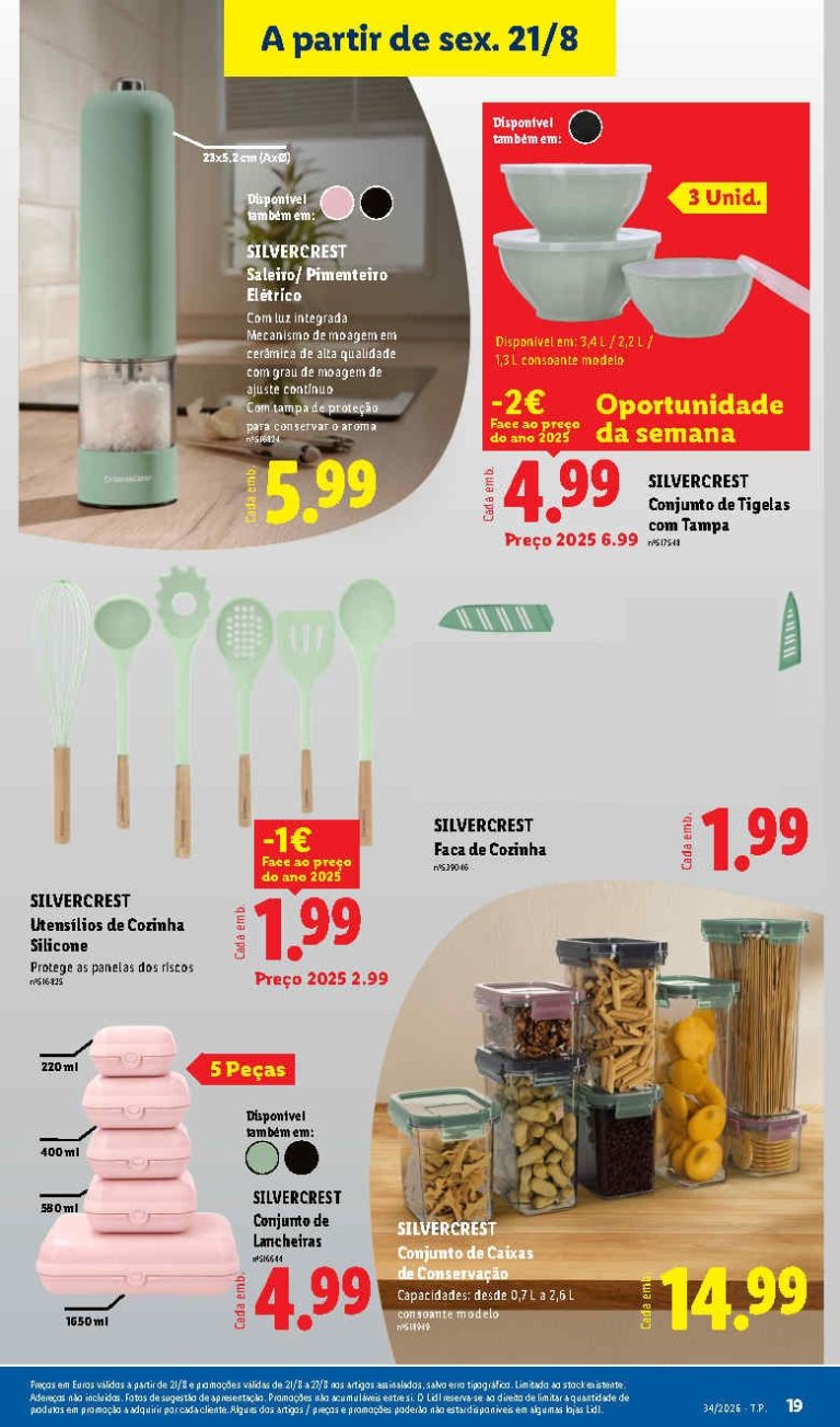 Folheto Lidl Silvercrest – Antevisão Bazar Promoções de 21 a 27 agosto