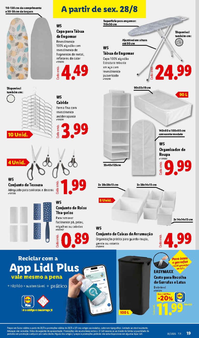 Folheto Lidl Casa – Antevisão Bazar Promoções 28 agosto a 3 setembro