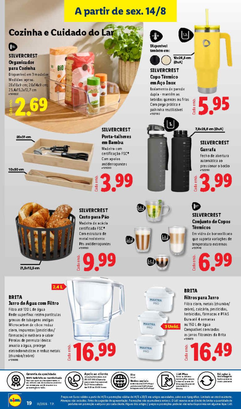 Folheto Lidl Especial Cozinha – Antevisão Bazar Promoções de 14 a 20 agosto