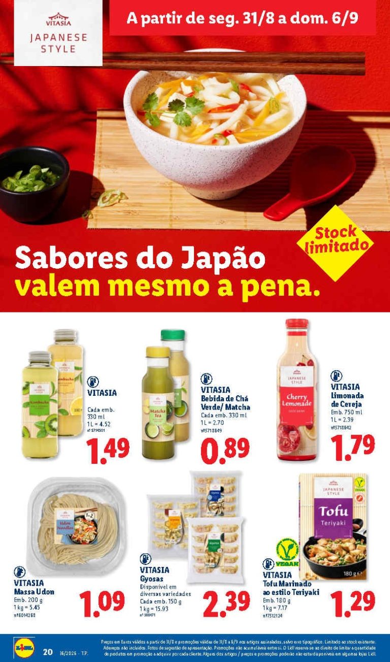 Folheto Lidl Sabores do Japão – Antevisão Promoções de 31 agosto a 6 setembro