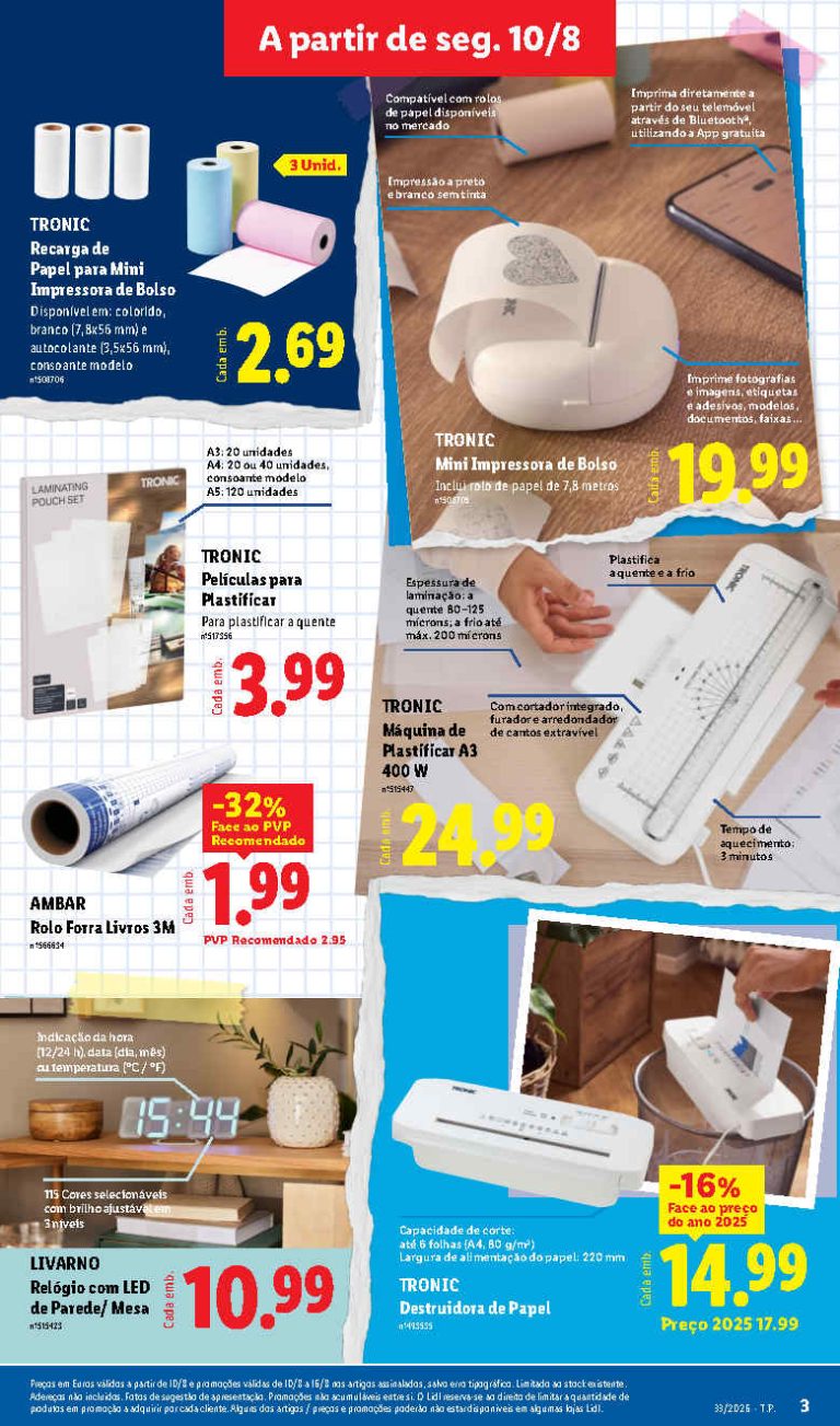 Lidl Destaques – Antevisão Bazar Promoções de 10 a 20 agosto