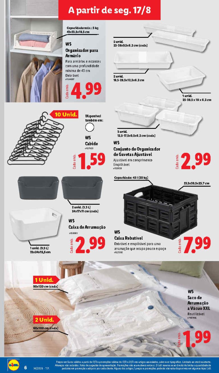 Folheto Lidl Especial Casa – Antevisão Promoções Bazar de 17 a 23 agosto