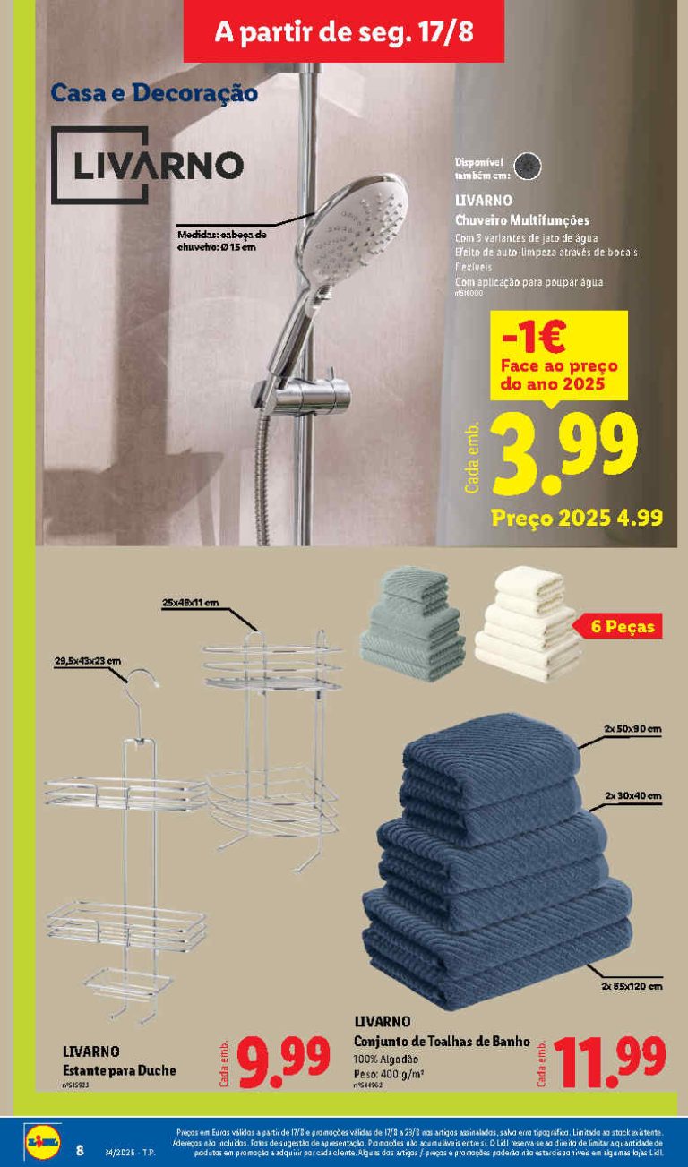 Lidl Destaques – Antevisão Bazar Promoções de 17 a 27 agosto