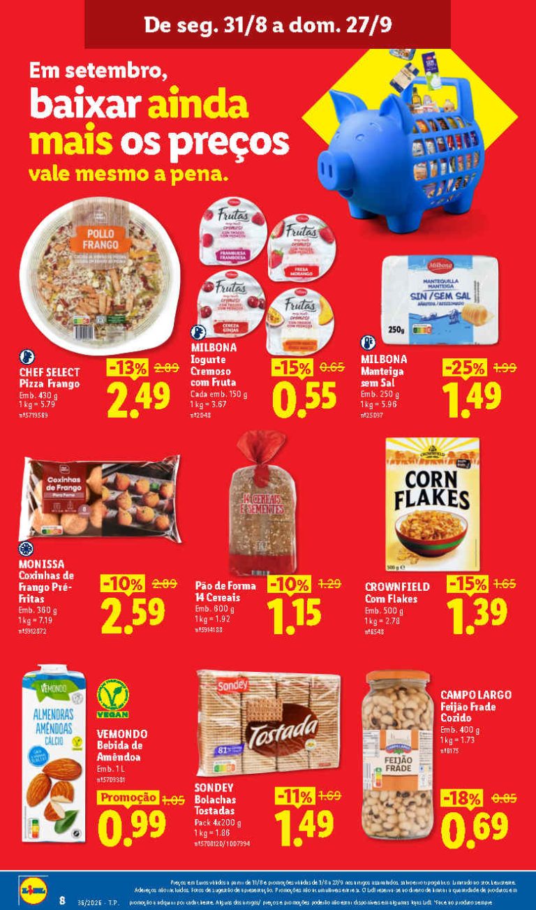 Folheto Lidl Baixa de Preços – Antevisão Promoções 31 agosto a 27 setembro