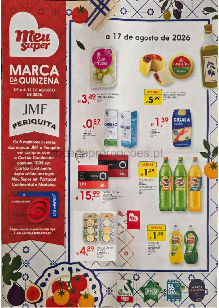 Folheto Meu Super – Antevisão Promoções 11 a 17 de agosto